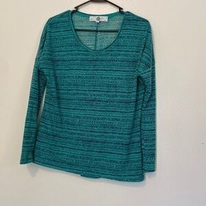 WF long sleeve green blue soft shirt medium